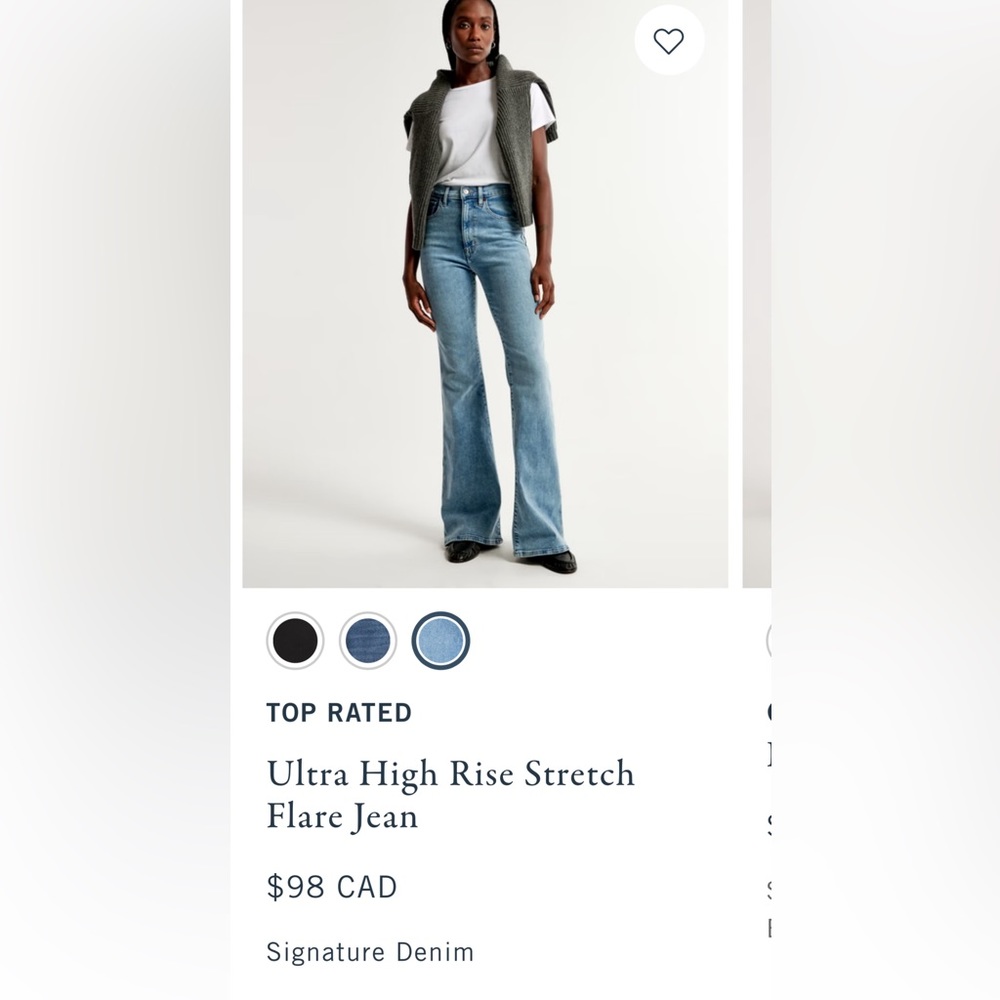 Abercrombie Ultra High Rise Flare Jeans